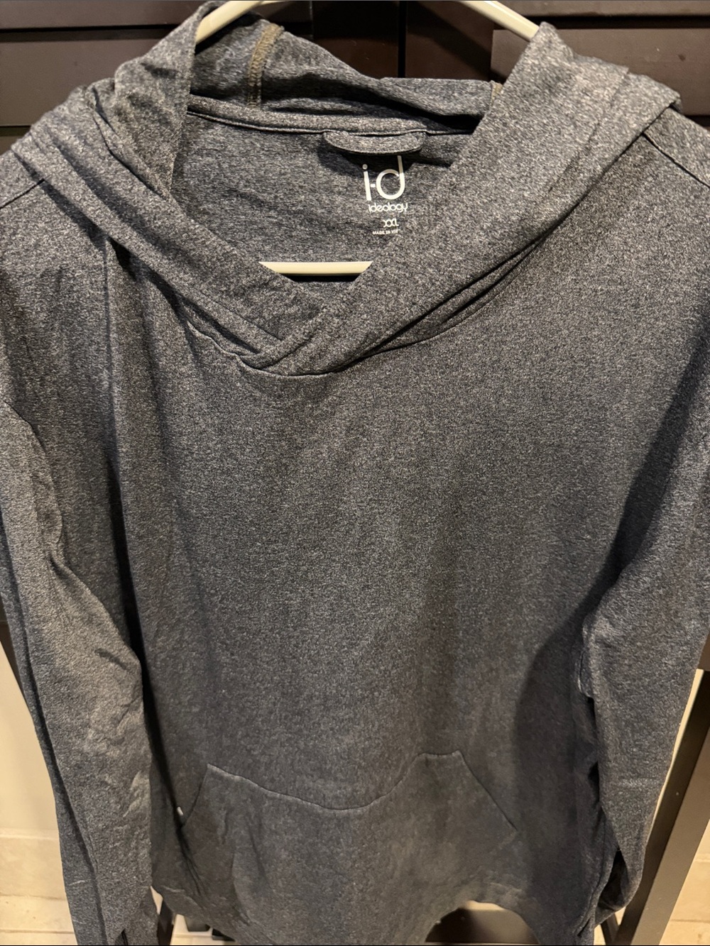 Ideology Men's Heathered Charcoal Gray Hoodie Sweater